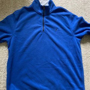 Blue Nautica Quarter-Zip Size Men's Large